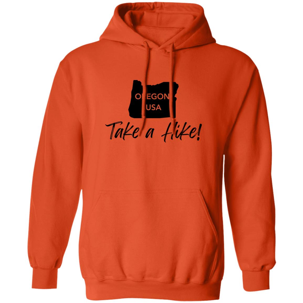 Comfy G185 Pullover Hoodie for men or women - Take a Hike Oregon black print