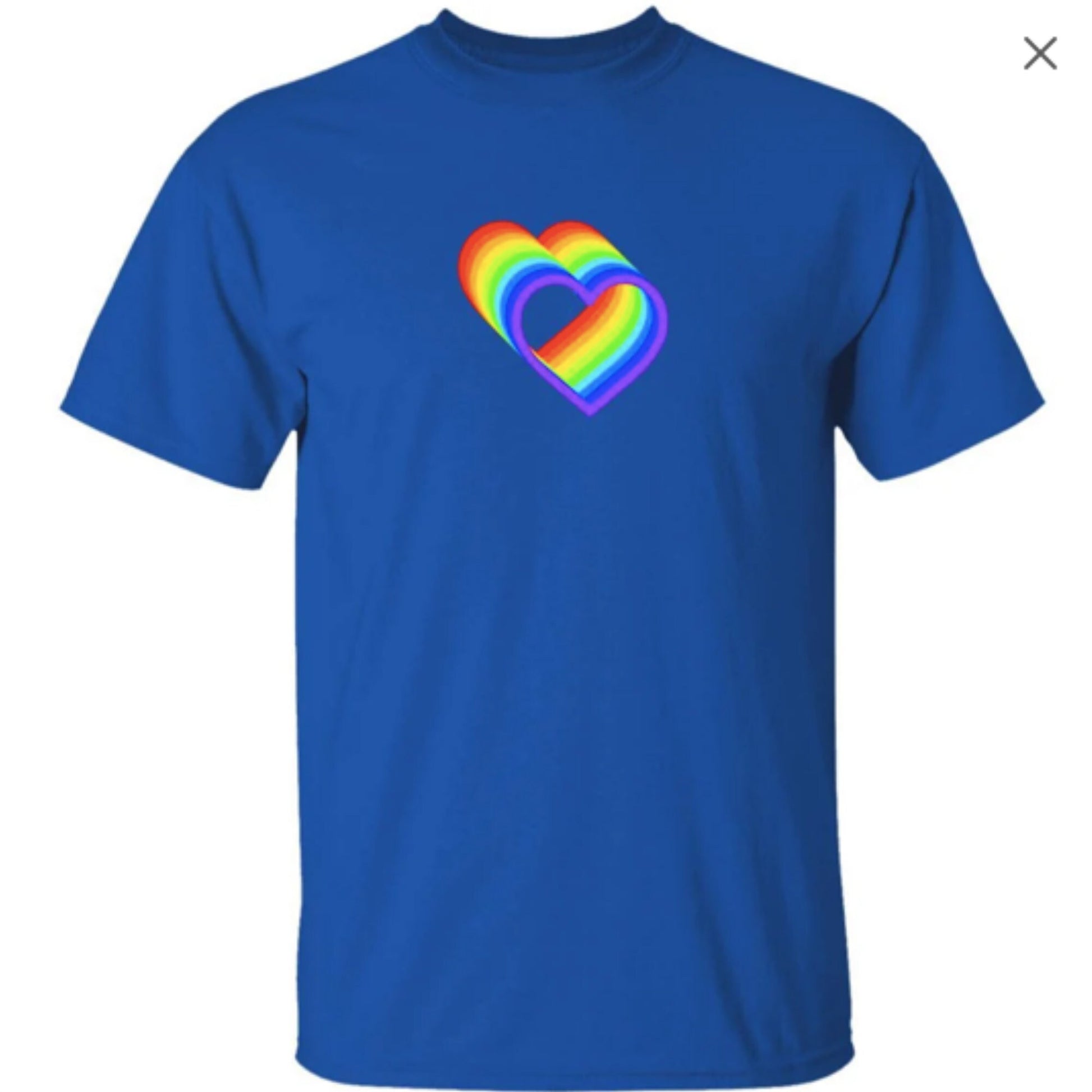 Rainbow Heart- t-shirt | GIFTS FOR ANYONE (White, Yellow, Pink, Red, Blue, Black)