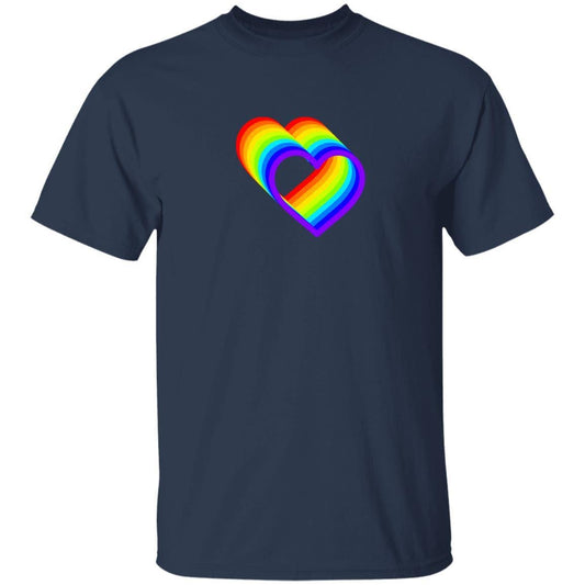 Rainbow Heart- t-shirt | GIFTS FOR ANYONE (White, Yellow, Pink, Red, Blue, Black)