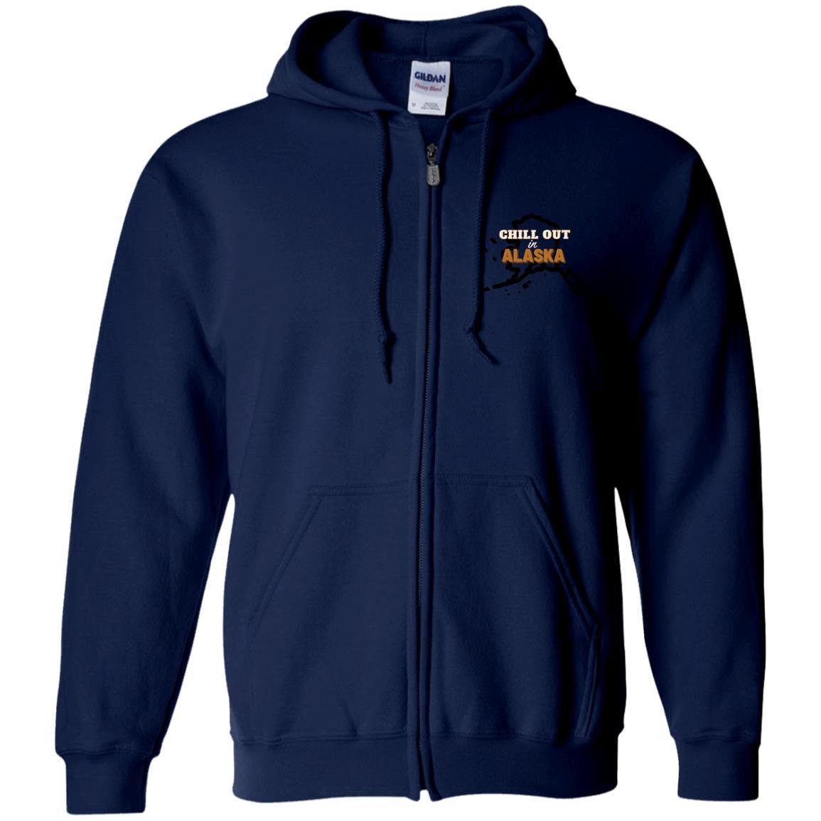 Alaska State Zip Up Hooded Sweatshirt | Alaska State Clothing | GIFTS FOR HIM or her