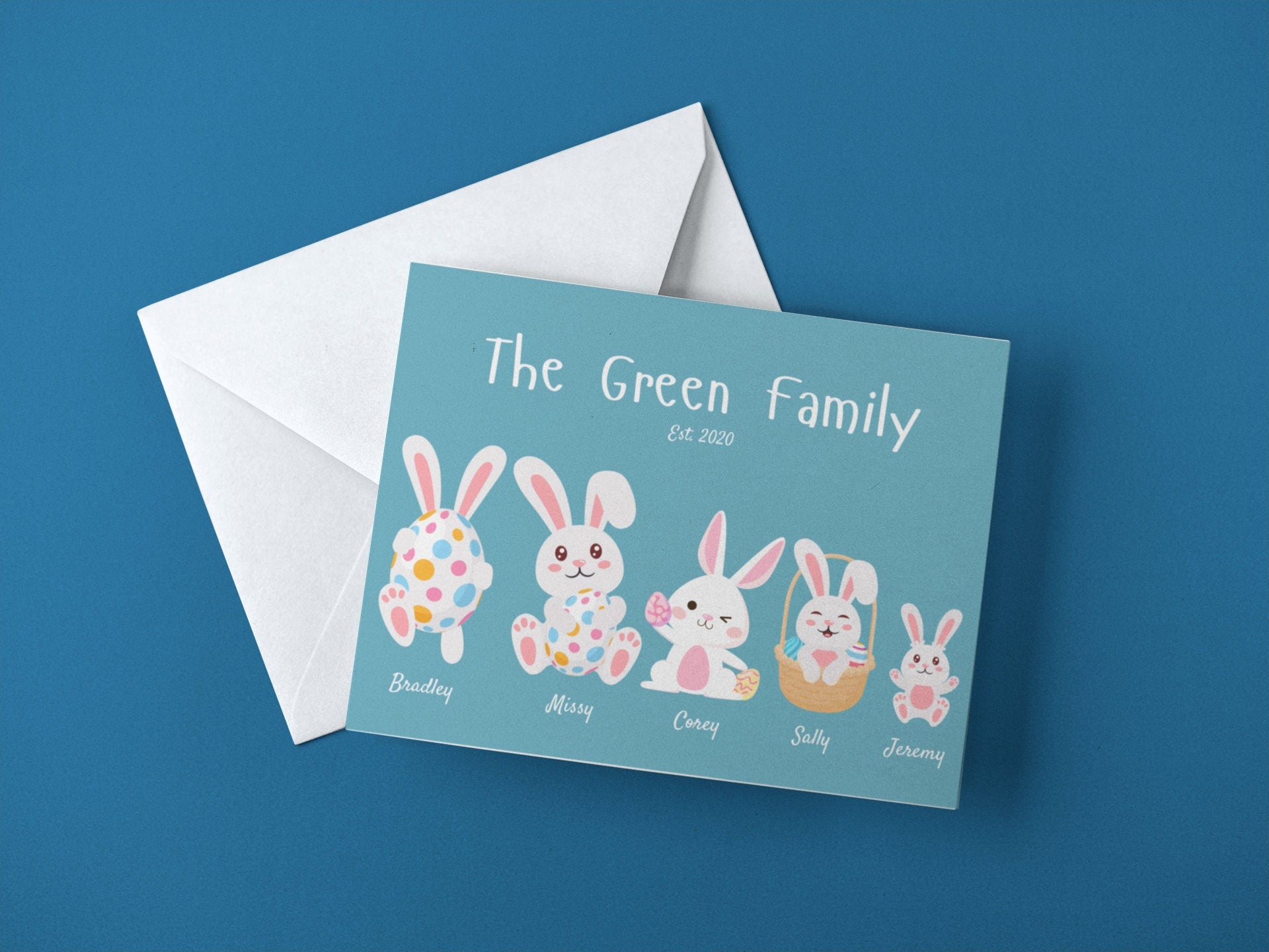 Easter Greeting Cards Family Name Printable