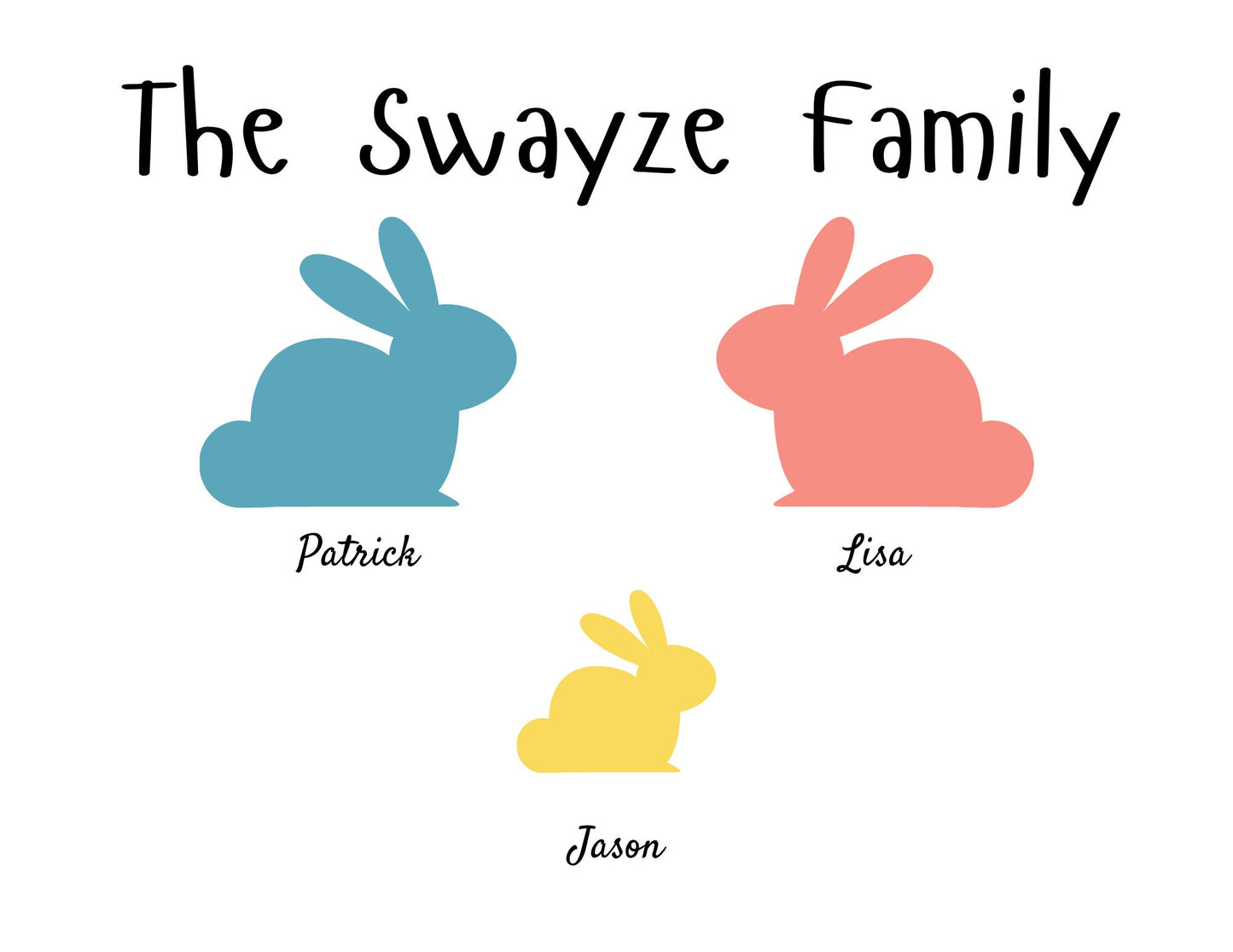 Easter Greeting Cards Family Name