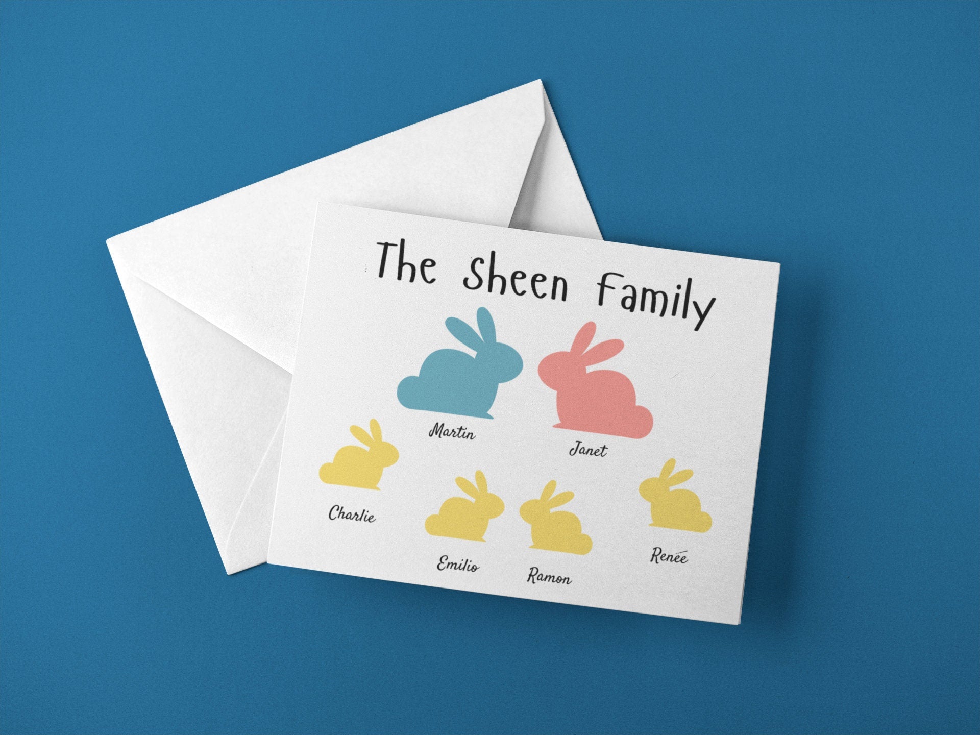 Easter Greeting Cards Family Name