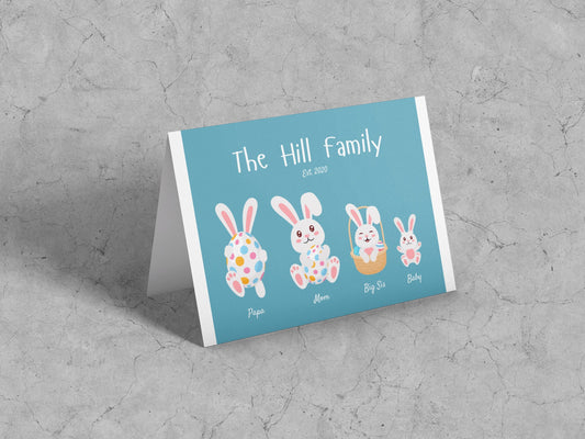 Easter Greeting Cards Family Name Printable