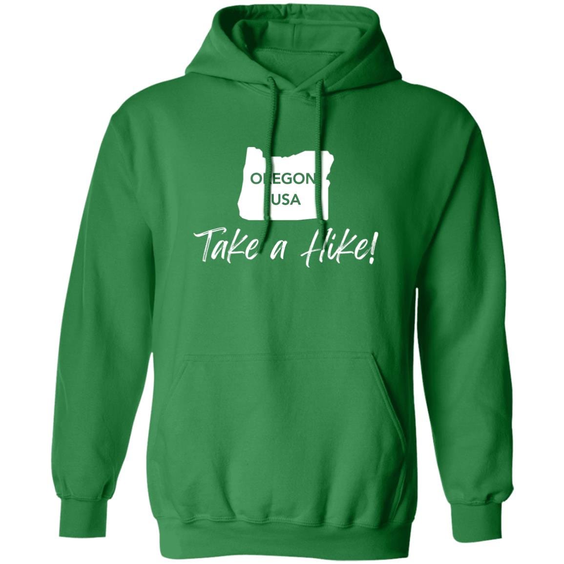 Comfy G185 Pullover Hoodie for men or women - Take a Hike Oregon white print